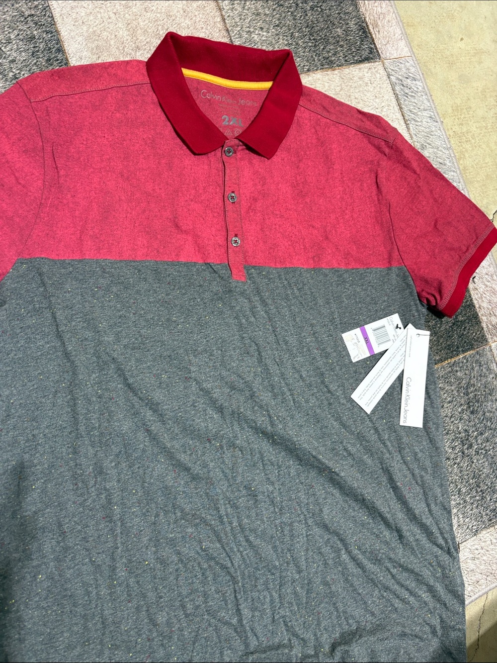 New Calvin Klein short sleeve polo shirt men’s